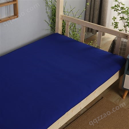 深蓝色单位三件套宿舍印logo单人床被单被罩可定做
